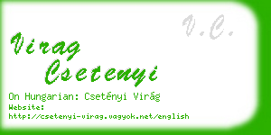 virag csetenyi business card
